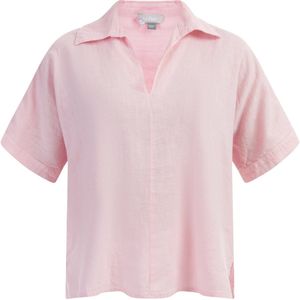 usha - Blusenshirt - V-Ausschnitt - Oversized - Lichtgewicht Leinen-Viskosekwaliteit