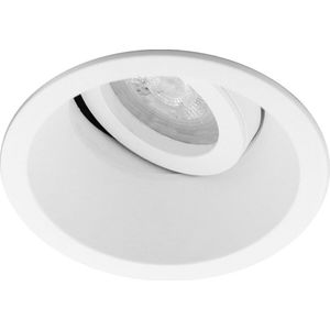 Premium platte Inbouwspot Pepin Wit Verdiepte ronde spot Extra Warm Wit (2700K) Met RTM Lighting LED