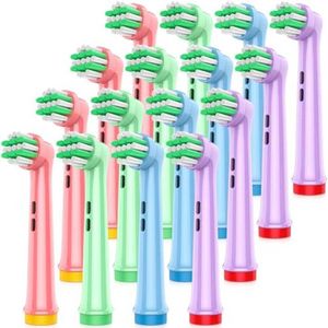 Kinder Opzetborstels voor Elektrische Tandenborstels - 16-Pack voor Gevoelige Tanden en Tandvlees