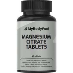 MyBodyFuel - Magnesium Citraat 200 mg - 1 Pack (60 Tabletten) - Hoog opneembaar Magnesium Supplement