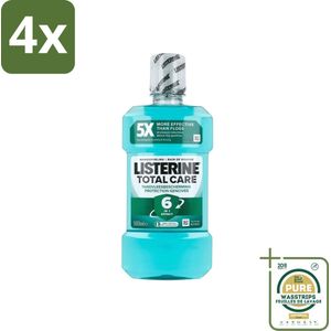 Listerine – Mondwater – Total Care – Tandvleesbescherming – 500 ml - Voordeelverpakking - 4 stuks - Tandplak voorkomen - Tandsteen voorkomen