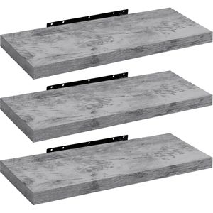 Wandplankenset - Zwevende Planken - Wandgemonteerde Organisator - MDF Hout - Zwart - 40 cm x 22,9 cm x 3,8 cm
