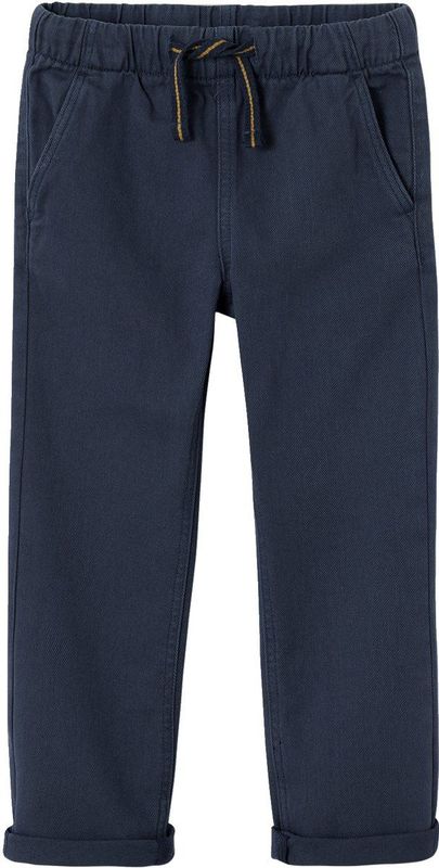 Eenvoudig aan te trekken jongensbroek met rechte pasvorm nachtblauw