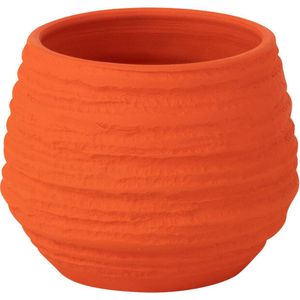 J-Line bloempot Fiesta - keramiek - oranje - small