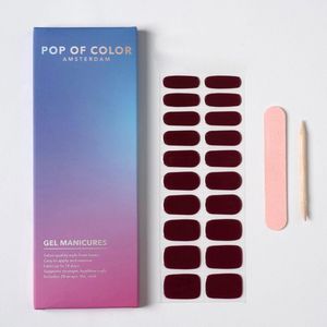 Pop of Color Amsterdam – Name: Red Red Wine – Color: Dark Red – Gel Nail Wraps – Gel Manicures – Gellak Stickers – Nagelstickers – Gel Nagel Stickers – Nail Wraps – Nagel Stickers – Nagel Wraps – Nail Stickers – popofcoloramsterdam