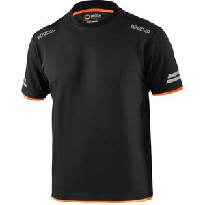 Sparco TUCSON T-shirt Grijs-Groen – Technisch Werkshirt met Reflecterende Details