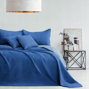 RESTILO - Dubbelzijdige Plaid - Blauw - 170x210cm