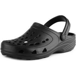 Ladeheid Clogs-Dames- en Herenklompen – EVA - Met Hakband Tuinklompen – Zwart – 41/42 - LA-CA-FreeTime