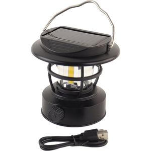 HIXA Kampeerlamp - Stormlantaarn - Campinglamp - LED - Solar - Oplaadbaar