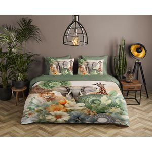 Eleganzzz Dekbedovertrek Micro Mink Leopard - royal sand 140x200/220cm
