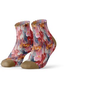 Sock My Feet 3-pack sokken dames 39 42 - duurzaam - naadloos - Oil Painted Flowers
