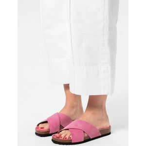 Sacha - Dames - Roze suède slippers - Maat 41