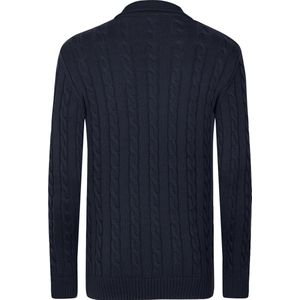 Felix Hardy - Polo Trui - Navy - Lange Mouwen - Heren - 2XL