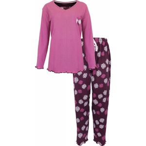 Tenderness Dames Pyjama - Katoen - Donker Roze- Maat 3XL