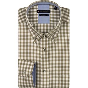 Giordano Pastel Green Standaard lange mouw Regular Fit Ruit Overhemd 517330 71