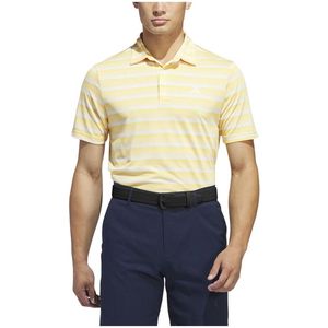 Adidas 2 Colour Stripe Korte Mouw Poloshirt Geel XS Man