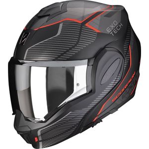 Scorpion EXO-TECH EVO ANIMO Matt Black-Red - ECE goedkeuring - Maat XS - Integraal helm - Scooter helm - Motorhelm - Zwart - ECE 22.06 goedgekeurd
