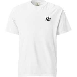 Bitcoin T-shirt - Bitcoin Logo - Geborduurd - Unisex - 100% Katoen - Wit - Maat S | Bitcoin cadeau| Bitcoin T-shirt| Bitcoin Shirt| Bitcoin Merch| Bitcoin Merchandise| Bitcoin Kleding| Crypto T-shirt