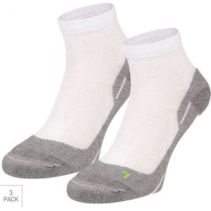 Bamboe Quarter Wandelsokken Xp 3-Pack - Wit - Maat 35-38 - Lage Wandelsokken Van Zachte Ademende Bamboe Stof - Anti-Blaar - Dames / Heren