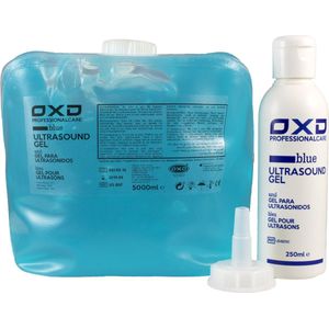 OXD Ultrasound Gel Blauw – 5000 ml Zak | Voor Echografie, HIFU en EMS | Hypoallergeen, Zichtbaar