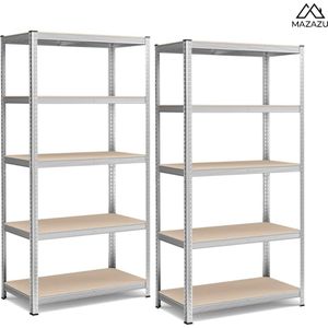 MIRA Home - Opbergrek - Stellingkast - Kast - Wandrek - Wandkast - Wit - 200x100x50