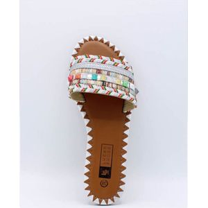 Slipper Puglia - Zilver Multicolor - Maat 36