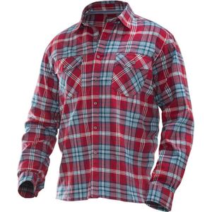 Jobman 5138 Flannel Shirt 65513801 - Rood/Blauw - 3XL