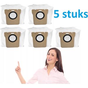 5 x Stofzakken Vervanging voor Dreame L20 Ultra/L10s Ultra/L10 Ultra - grote capaciteit - hoge kwaliteit - Dreame: Bot L20 Ultra Bot L30 Ultra Bot L10s Ultra Bot L10 Ultra Bot L10 Prime Xiaomi: Xiaomi Robot X10 Xiaomi Robot X10 Robot X20+