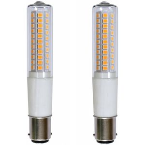 2 stuks | Ledmaxx LED buislamp b15d 8.5W 1100lm 3000K Niet-Dimbaar | B15d / Ba15d (Ø1,5cm) | Warm Wit | 8.5 watt | 15.000 Branduren