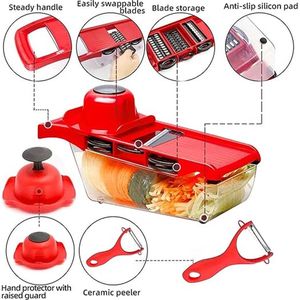 Groentesnijder met verschillende mesjes - Mandoline - Uiensnijder / Vegetable chopper