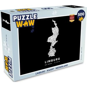 Puzzel Limburg - Kaart - Nederland - Legpuzzel - Puzzel 500 stukjes
