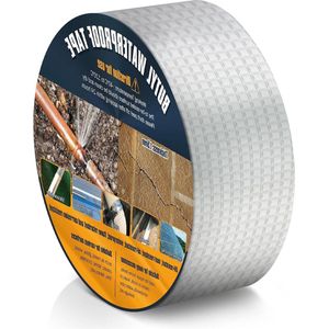 50mm (W) x 5m (L) Adhesive Aluminum Foil Tape Waterproof Leakage Repair Tape Sealing Tape for Repairing Roof Pools PVC Tubes - Butyl Flashing Tape