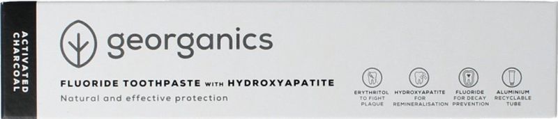 Georganics - Tandpasta - Charcoal - 75 ml - Natuurlijke Tandpasta met Fluoride