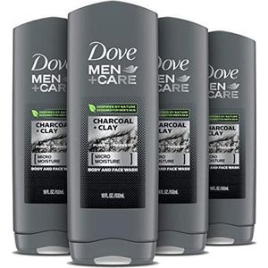 Dove Men + Care Body & Face Wash Charcoal & Clay XL - Voordeelverpakking 4 x 400 ml