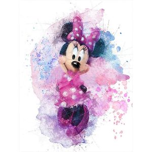 Diamond painting-Disney diamond painting-Diamond painting voor volwassenen-Diamond Painting voor kinderen-Minnie Mouse-30x40-Ronde stenen-Diamond painting pakket volledig