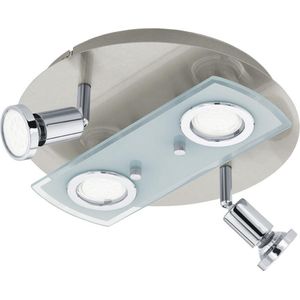 EGLO Pawedo 1 - Wand/Plafondlamp - 4 Lichts - Nikkel-Mat, Chroom - Wit, Helder