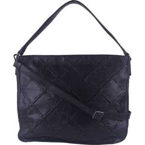 Bag2Bag model Luras kleur black schoudertas korte en een lange schouderband Super fijn