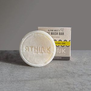 RTHINK Face Wash Bar - Alpine Mist's Rozemarijn & Tea Tree - 100% Plasticvrij, Natuurlijk en Vegan - 75gr