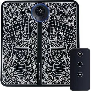 Voetmassage apparaat - Voetmassage Apparaat met Bediening - Bloedcirculatie Apparaat - EMS Massage - Stimuleert Bloedsomloop - Draadloos - Voet Massage - Acupressuur