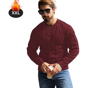 Bovista Sweater Heren - Sweaters - Hoodie - Warme Trui - Vest - Bordeauxrood - M