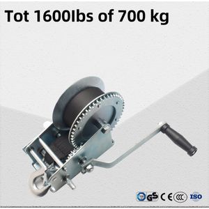 Katrol 1600lbs - 700kg - 8m - Handlier met een positieve rem