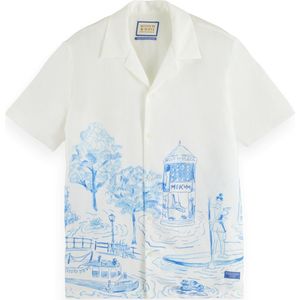 Scotch & Soda - Tencel Placement Print - T-shirt - Korte Mouwen