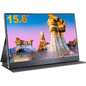 Draagbare Monitor 15,6 Inch Draagbaar Scherm IPS FHD 1920x1080 HDR Draagbare Display met USB-C Mini HDMI Poort voor Laptop-Mac-PC-Xbox-Switch [Energieklasse A]