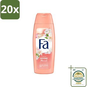 20 x Fa - Douchecrème - Divine Moments - Verzorgen & Voeden - Verfrissend - 250 ml - Grootverpakking - Douchecrème - Crème Douche - Wilde Camelia's - Verzorgende Geur - Natuurlijke Ingrediënten
