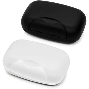 Azomor® Set van twee draagbare lekvrije zeepdozen voor veilig reizen en opslag