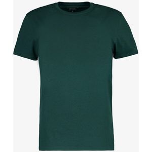 Unsigned heren T-shirt katoen ronde hals smaragdgroen - Maat 3XL