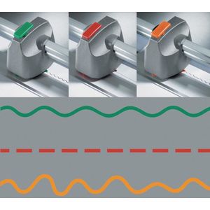 Dahle Toebehoren voor snijmachines set van 3 stuks (perforatie zigzag en kartel).