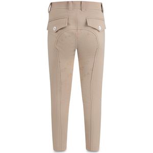 Kentucky Horsewear - Rijbroek Sammy – Kinder rijlegging voor jongens – Full Grip – Beige – Maat 116 – Ademend & Elastisch