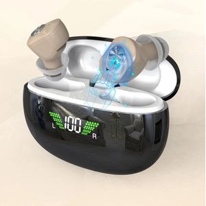 Pro Care Excellent Quality® 2x DSP Intelligent digitaal Gehoorapparaat - Gehoorversterker - Noise Reduction - Easy Click - Geluid Reductie - Oplaadbare LED Li/Re Box - Voor in het oor (IHO) links en rechts - Kleur Beige