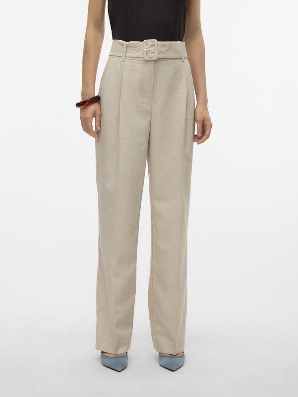 Vero Moda - Nancy - Broek - Hoge Taille - Enkellengte - Rechte Pasvorm